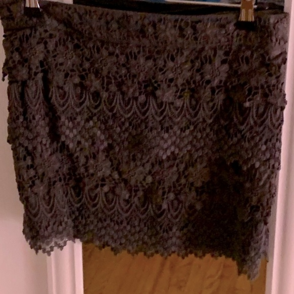 American Eagle Dark Grey Crotchet Lace Skirt